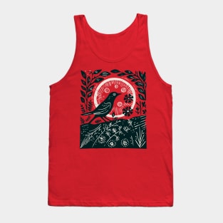 Lino Cut Blackbird Tank Top